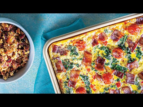 Bacon & Roasted Veggie Frittata — Sheet Pan Recipe