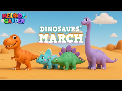 The March of the Dinosaurs - Nursery Rhymes & Kids Songs - Melody Garden