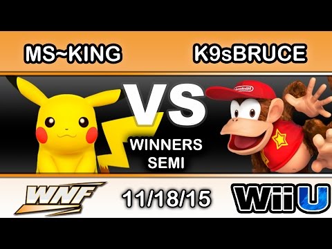 WNF S4E5 – MS~King (Pikachu) Vs. DP | K9sBruce (Diddy Kong) Winners Semi - Smash Wii U