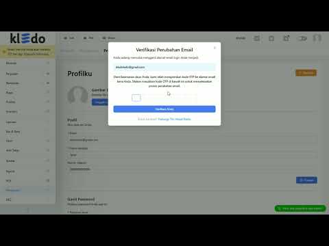 Permintaan Verifikasi Kode OTP Ketika Ubah Email Login
