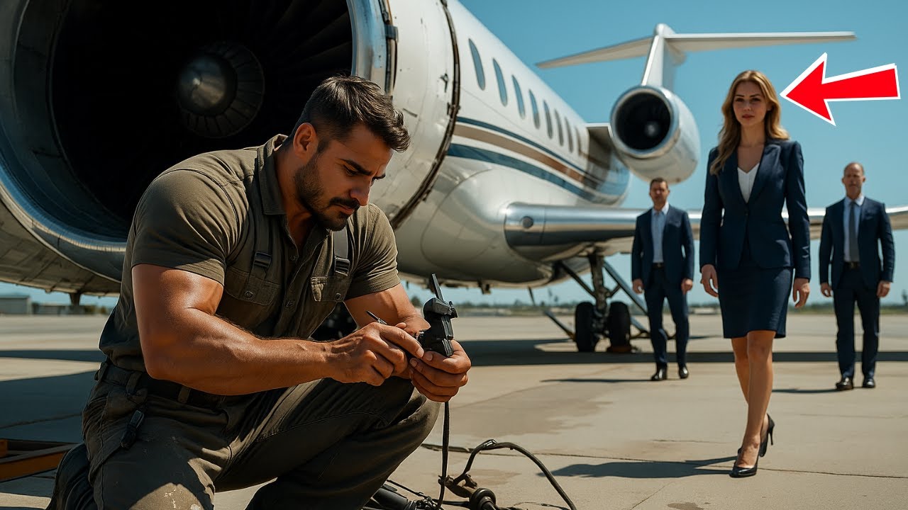 UM MECÂNICO POBRE CONSERTOU O JATO DE UM BILIONÁRIO NA PISTA - SUA DONA PEDIU-O EM CASAMENTO NA HORA