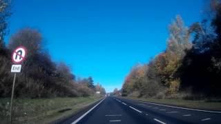 Autumn Morning Drive On A9 Road North To Dunkeld Perthshire Scotland