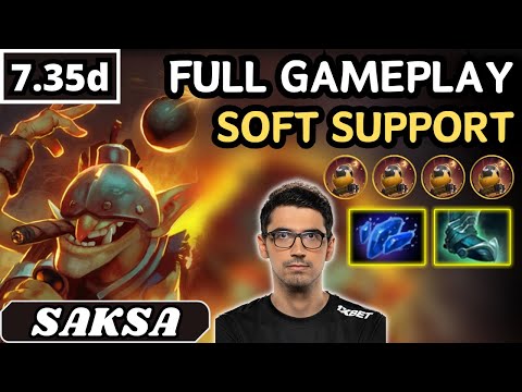 10900 AVG MMR - Saksa TECHIES Soft Support Gameplay 24 ASSISTS - Dota 2 Full Match Gameplay