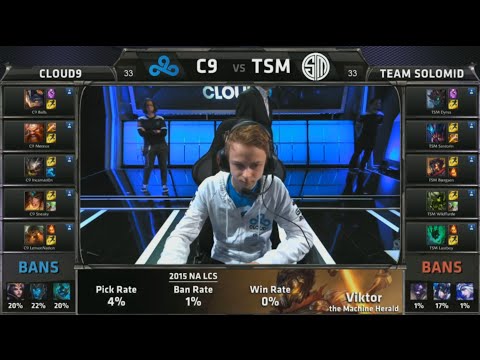 C9 vs TSM Game 1 Highlights (NA LCS Summer 2015)
