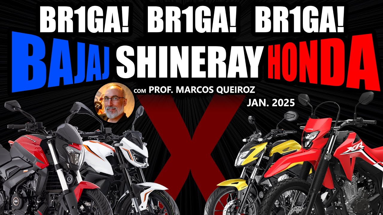 Honda, Shineray e Bajaj BR1G4NDO pelo mercado - Veja os números de emplacamentos Janeiro 2025