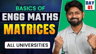 Session 02: Basics of Engineering Mathematics – Matrices |GanitAnk #MHTCET2025 #engineeringmaths
