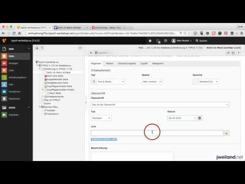 Teil 13: Allgemeine Eingabefelder in Inhaltselementen (TYPO3 7 LTS für Redakteure)