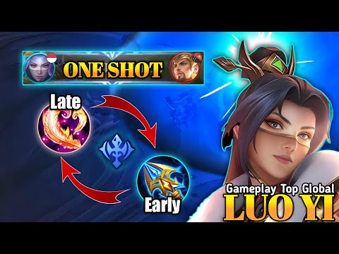 LUO YI MONSTER LATE GAME ONE SHOT DAMAGE - LUO YI GAMEPLAY TOP 1 GLOBAL