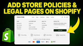 How to Add Store Policies and Legal Pages on Shopify (Step-by-Step)