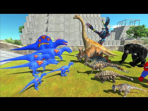 SUPERMAN DINOSAURS DEATH RUN CHAMPIONSHIP PYRAMID - Animal Revolt Battle Simulator