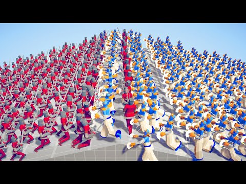 100x MEDIEVAL KING ARMY ⚔️ vs 😇 100x GOODS ARMY / Totally Accurate Battle Simulator ( TABS )