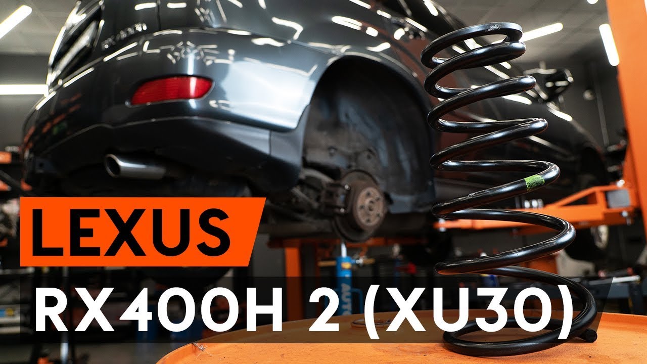 Como mudar molas de suspensão da parte traseira em Lexus RX XU30 - guia de substituição