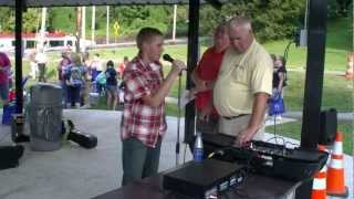 preview picture of video 'Devin Foust sings our U.S. National Anthem at the LaFollette National Night Out'