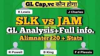 slk vs jam cpl t20 match dream11 team of today match| Lucia kings vs Jamaica dream11 prediction