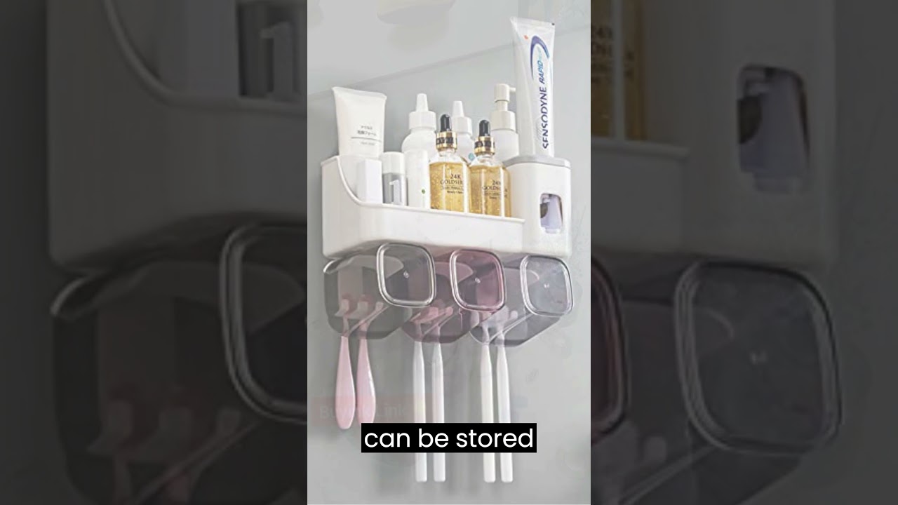 3. Toothbrush Holder with Automatic Toothpaste Dispenser
