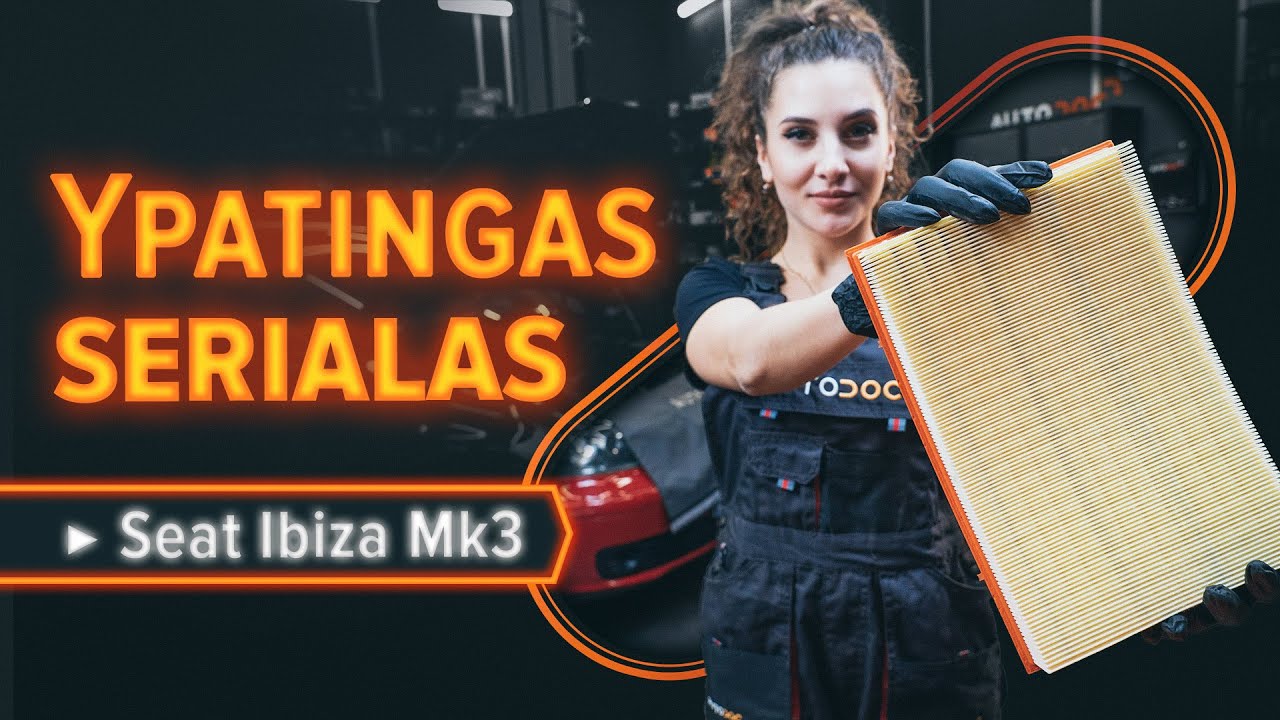 Kaip pakeisti Seat Ibiza 6L1 oro filtro - keitimo instrukcija