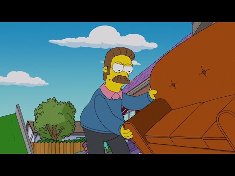 "Flanders Destruye Las Cosas De Los Simpson" 36x15 (2025)