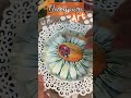 Decoupage Art Simple Tutorial Lady Bird Daisy On Metal Plate