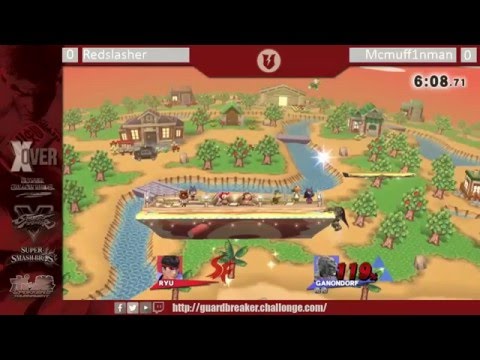 Smash 4: X-Over - RedSlasher (Ryu, Cloud) vs Mcmuff1nman (Gannondorf) - Winners Side