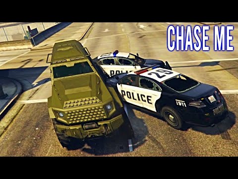 GTA 5 Police Chase Me! Episode 7: Total Mayhem with COPS! GTA 5 Funny Moments Mods Cheats Evade