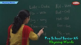 Rhyming Words  Rhyming Words For Kids  Pre School 