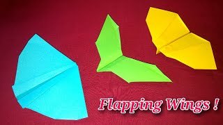 How To Make 3 (Bat) Paper Airplanes | They Fly Like a Bat | Flapping Wings Paper Bats | Tekraft