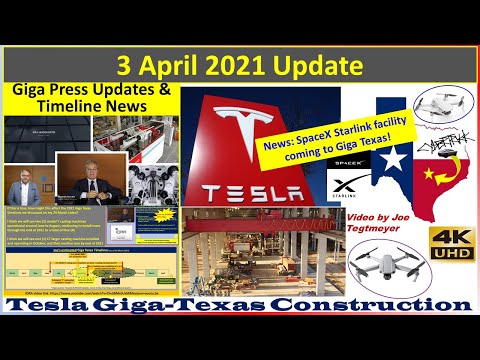 Tesla Gigafactory Texas 3 April 2021 Cyber Truck & Model Y Factory Construction Update (09:30AM)