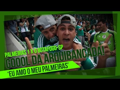 Gol da arquibancada - Palmeiras 1 x 0 Botafogo-SP - Quartas de Final do Paulistão 2015