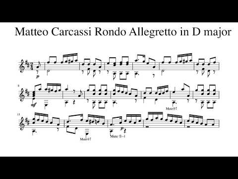 Matteo Carcassi Op. 21 No. 22 Rondo Allegretto in D Major