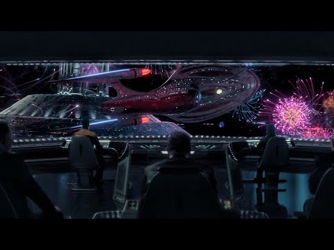 Enterprise-F Leaves Spacedock - Star Trek Picard S03E09