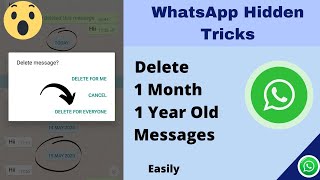 How to Delete Even A Year Old WhatsApp Messages for Everyone  - Never Worry About Old Messages Again