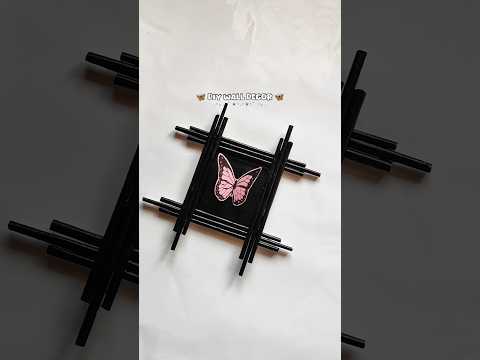 Diy Wall Decor 🦋 || Aesthetic Wall Decor Idea #shorts #diy #art #decor #aesthetic #craft