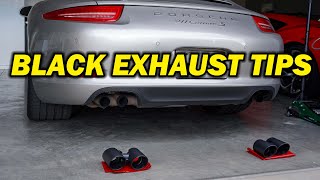 Black Exhaust Tips - Porsche 911 (991) Carrera S