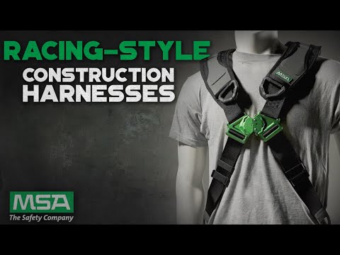 MSA V-FORM Full-Body Harness, Back D-Ring, Qwik-Fit Leg Straps
