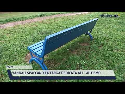 2022-02-14 PRATO - VANDALI SPACCANO LA TARGA DEDICATA ALL'AUTISMO