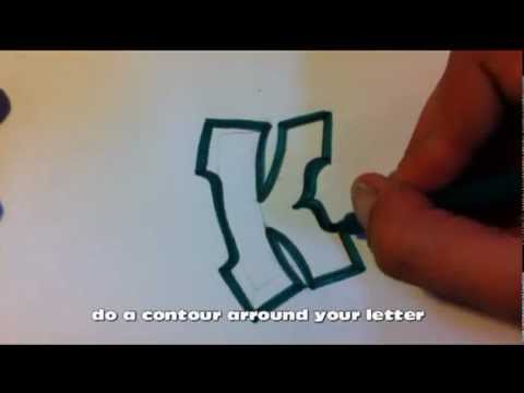 how to draw graffiti k