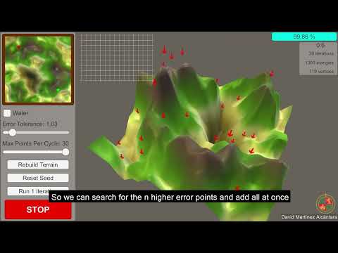 Terrain generation in Unity using Perlin Noise
