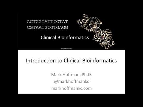 Clinical Bioinformatics - Intro