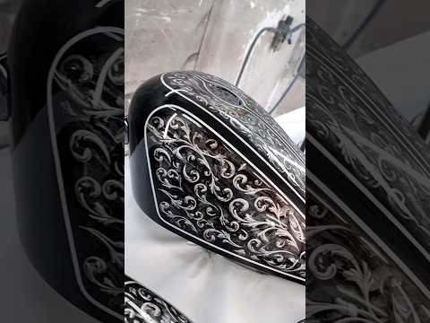 SO MANY DETAILS😱😱😱 Harley Davidson custom paint. #custompaint #harleydavidson  #harleylovers