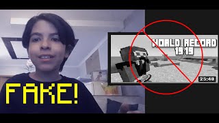A SPEEDRUN DE MINECRAFT MAIS FALSA QUE JÁ VI