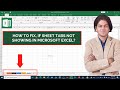 How To Fix If Sheet Tabs Not Showing In Microsoft Excel