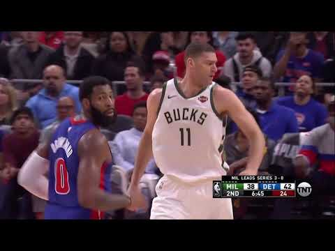 Brook Lopez All Game Actions 04/22/2019 Milwaukee Bucks vs Detroit Pistons Highlights