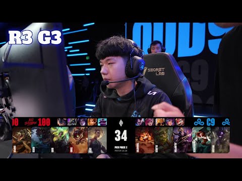 C9 vs 100 - Game 3 | Round 3 S14 LCS Summer 2024 Playoffs | Cloud 9 vs 100 Thieves G3 full