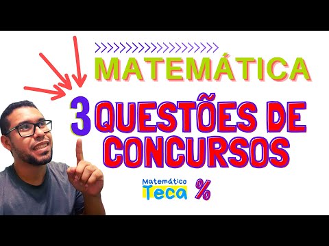 3 QUESTÕES DE CONCURSOS ✔️ PORCENTAGEM ✔️ RAZÃO ✔️ FRAÇÃO [MATEMÁTICA]
