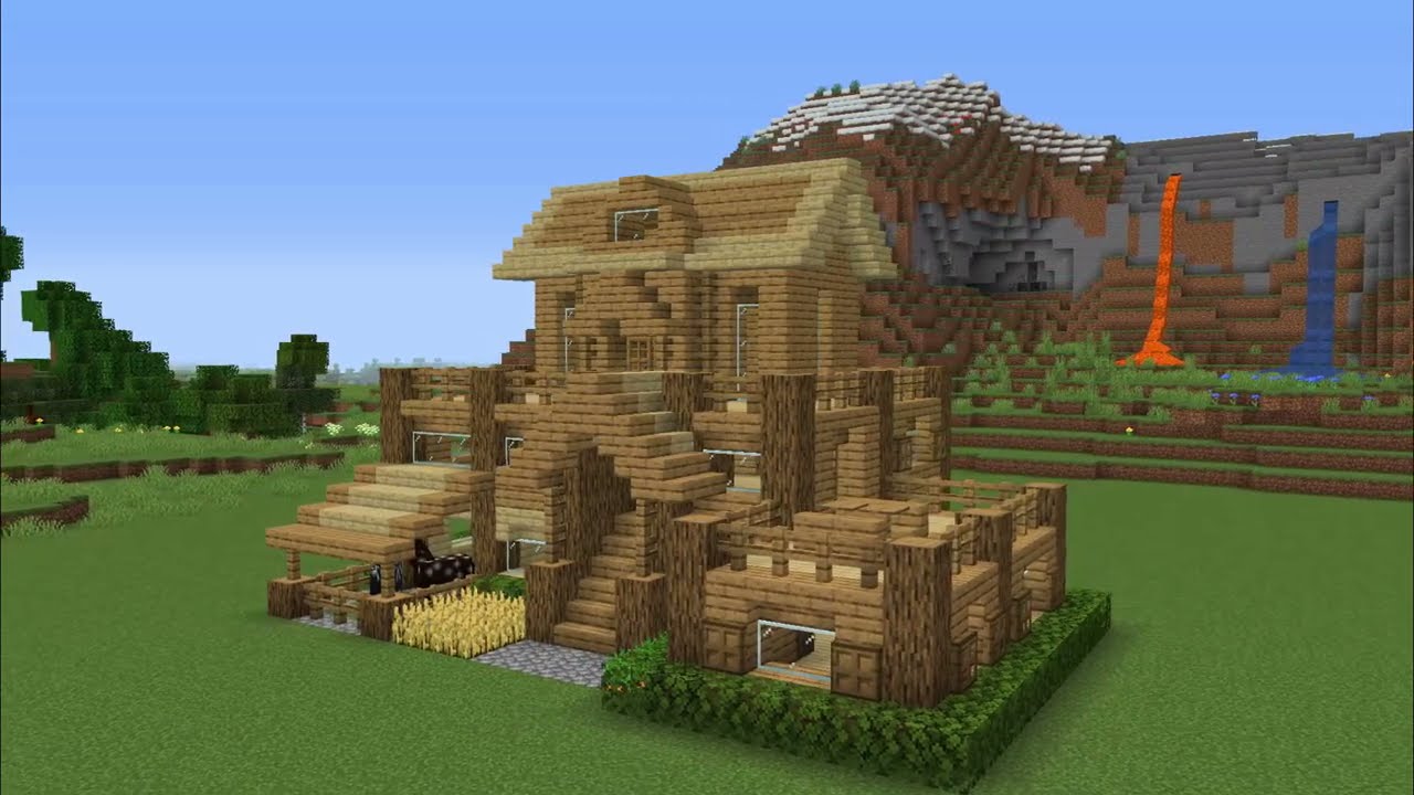 Minecraft: How to Build a Large Wooden House Tutorial (Easy ...