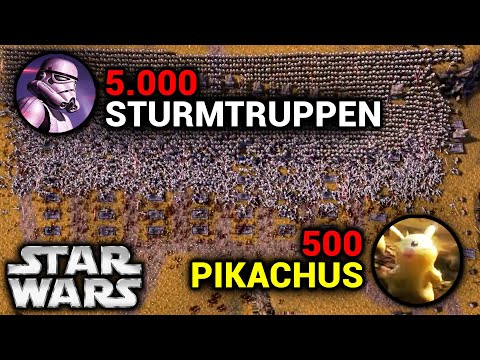 5.000 STURMTRUPPEN  vs. 500 PIKACHUS - Wer gewinnt? - UEBS Star Wars