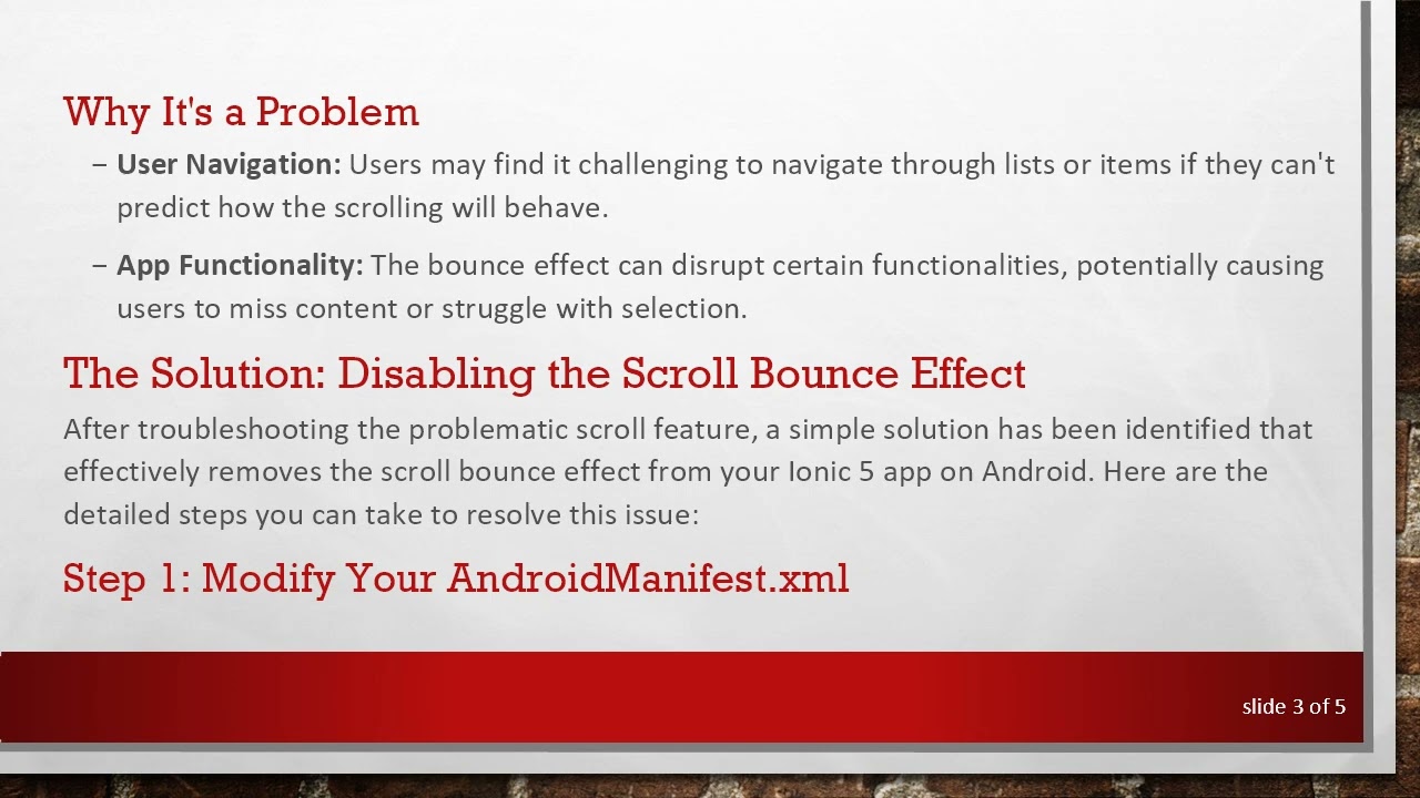How to Disable Scroll Bounce Effect in Ionic 5 on Android