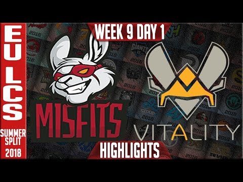 MSF vs VIT Highlights | EU LCS Summer 2018 Week 9 day 1 | Misfits vs Vitality