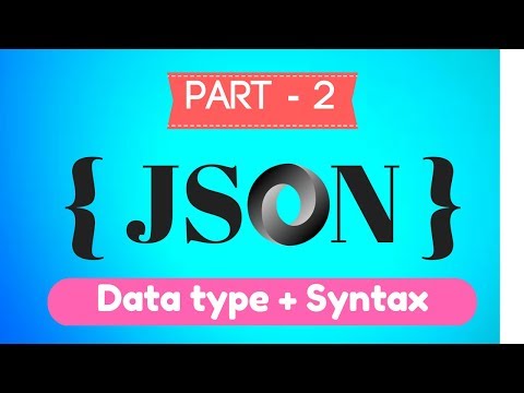 Json Tutorial Javascript Object Notation Part 2 Characteristic Data Types And Syntax