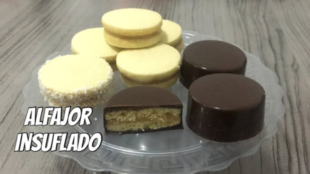 Curso de Biscoitos Aula 05 - Alfajor Insuflado NOVA TÉCNICA !!  - Alfajor Argentino tradicional